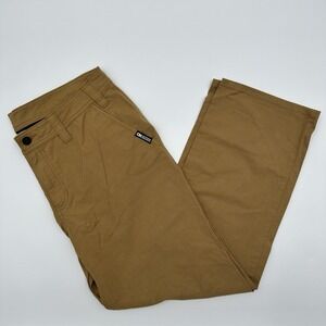 Outdoor Research Canvas Pants Mens Sz 35 Tan Brown Straight Leg Stretch Casual